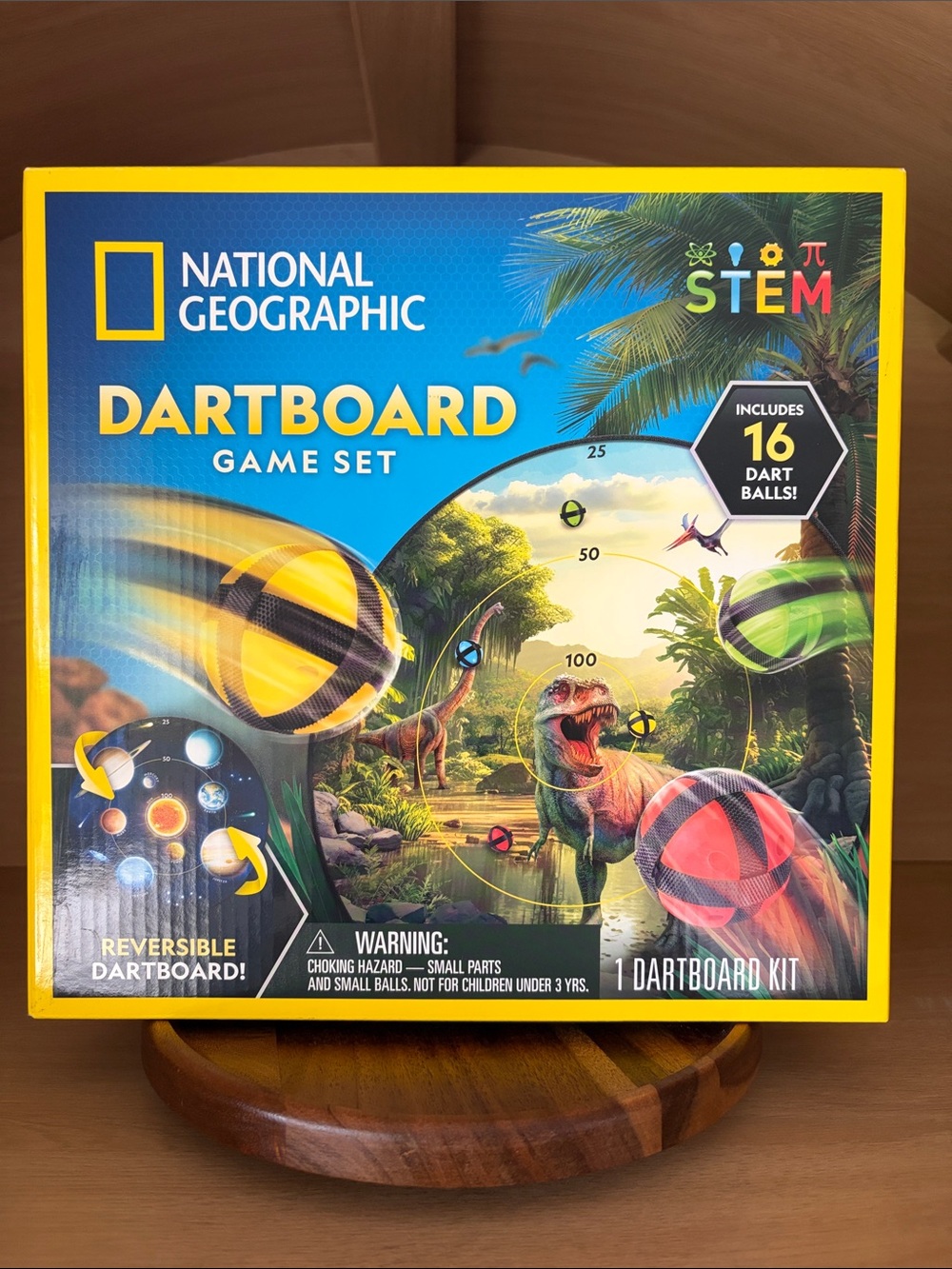 ✨$12✨NIB•National Geographic 28” Reversible Dartboard Game Set|Space & Dinosaurs